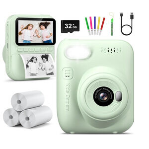 HANGRUI Instant Print Fun Digital Camera for Kids Mint Green - NEW IN BOX